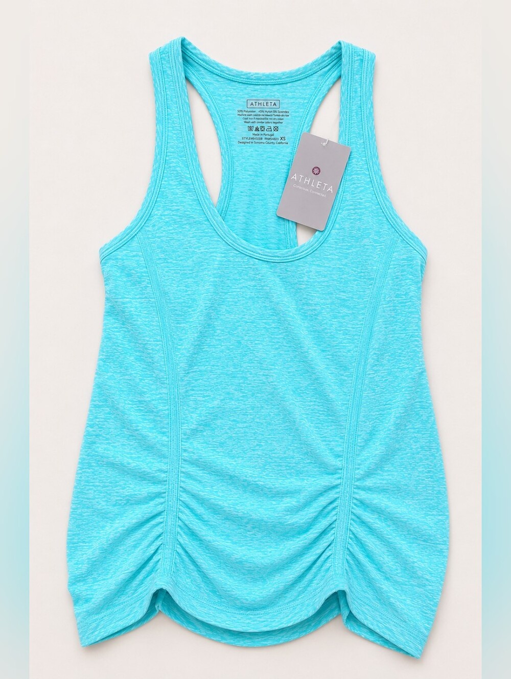 Athleta Aqua Blue FASTEST TRACK Racerback Tank Top SIZE XS X SMALL